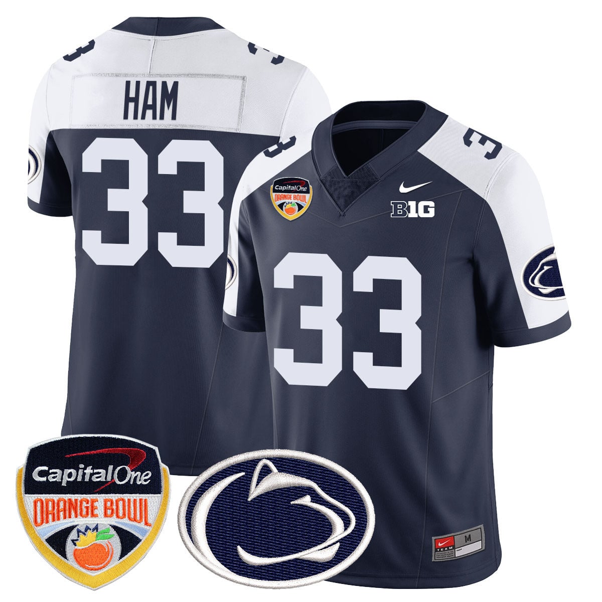Men's Penn State Nittany Lions 2024 Orange Bowl Jersey - All Stitched