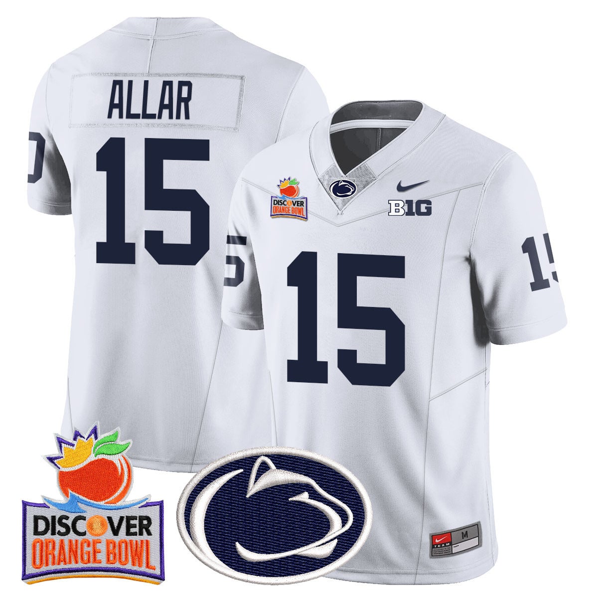 Men's Penn State Nittany Lions 2024 Orange Bowl Jersey N1 - All Stitched