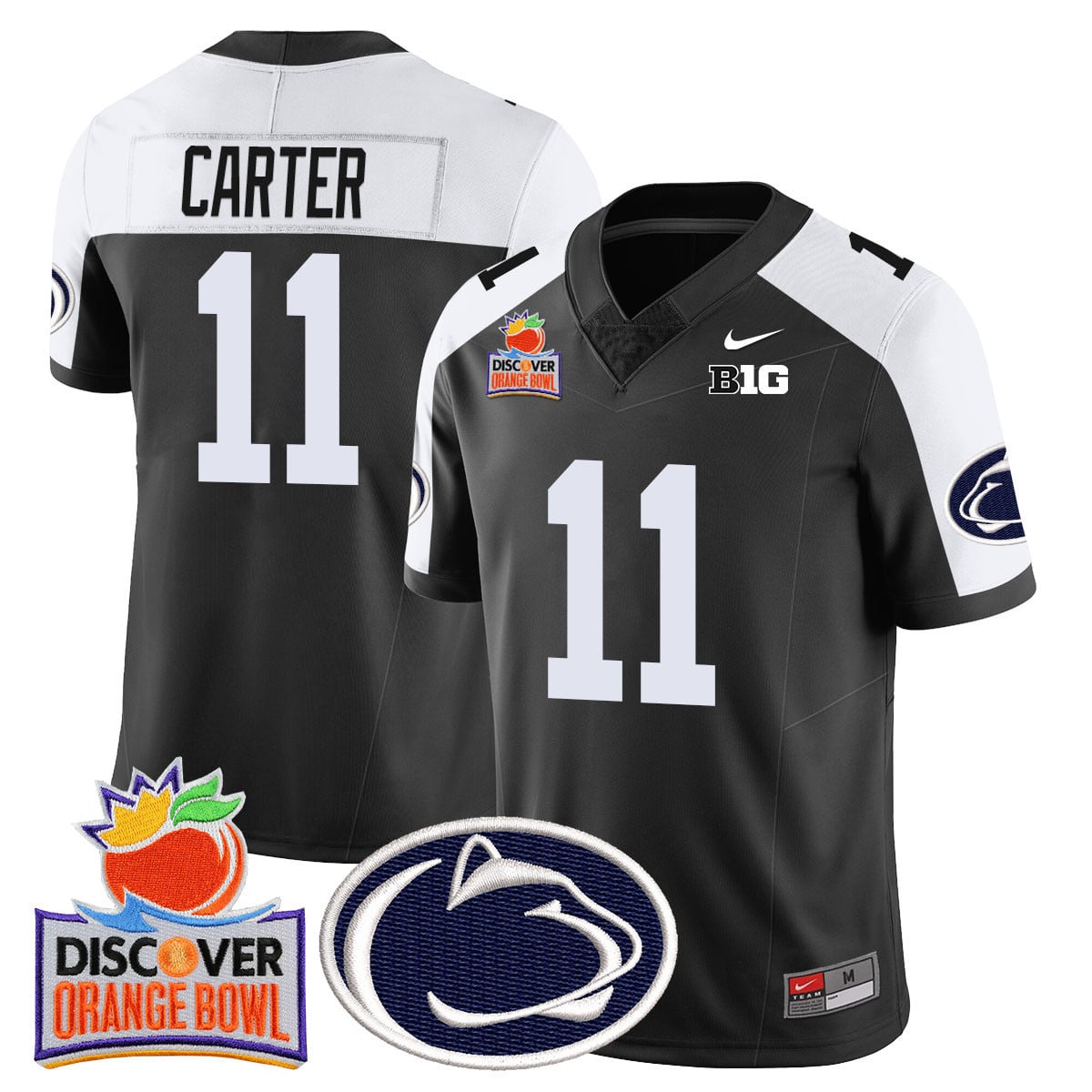 Men's Penn State Nittany Lions 2024 Orange Bowl Jersey N1 - All Stitched