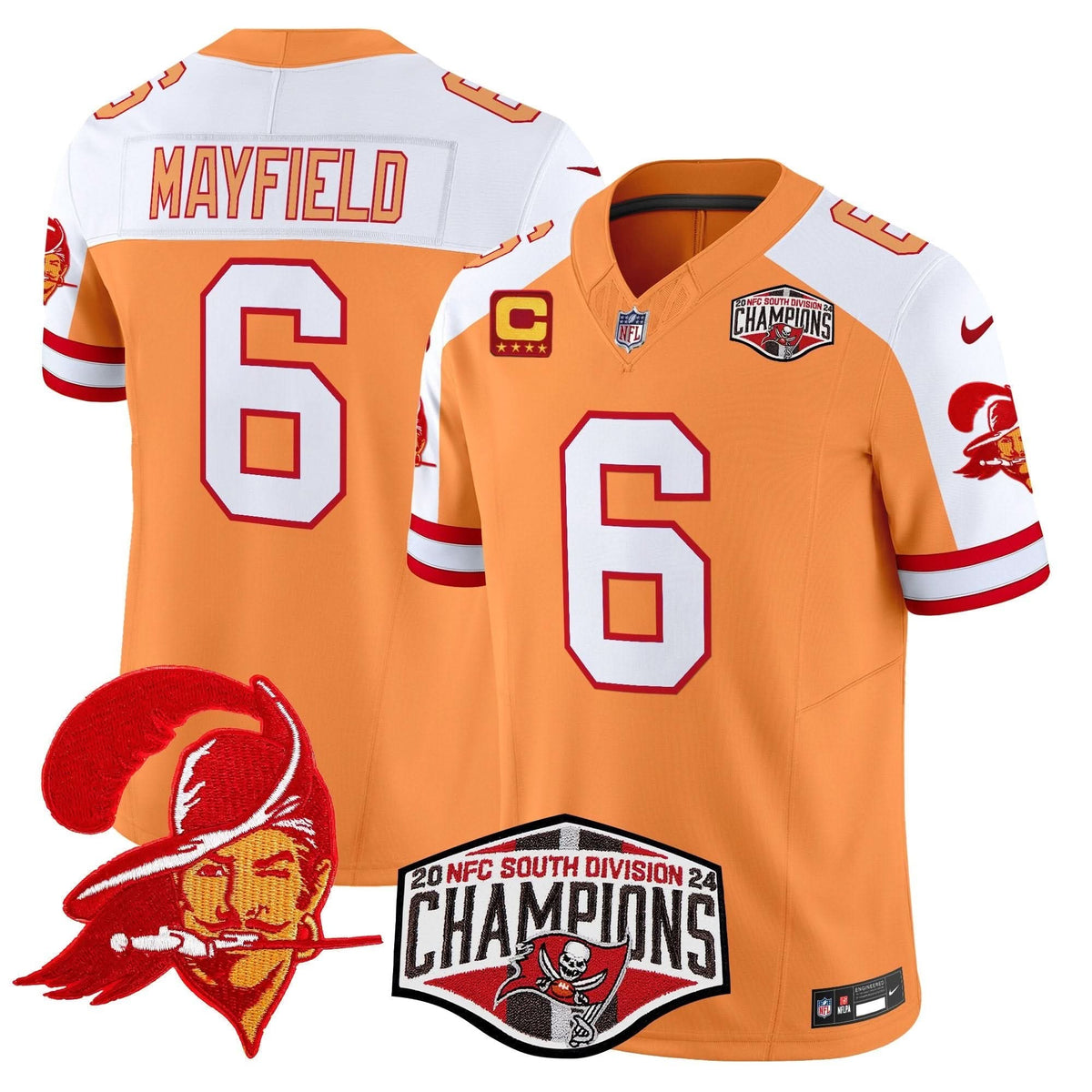 TBB Throwback 2024 NFC South Division Champions Patch Vapor Limited Jersey
