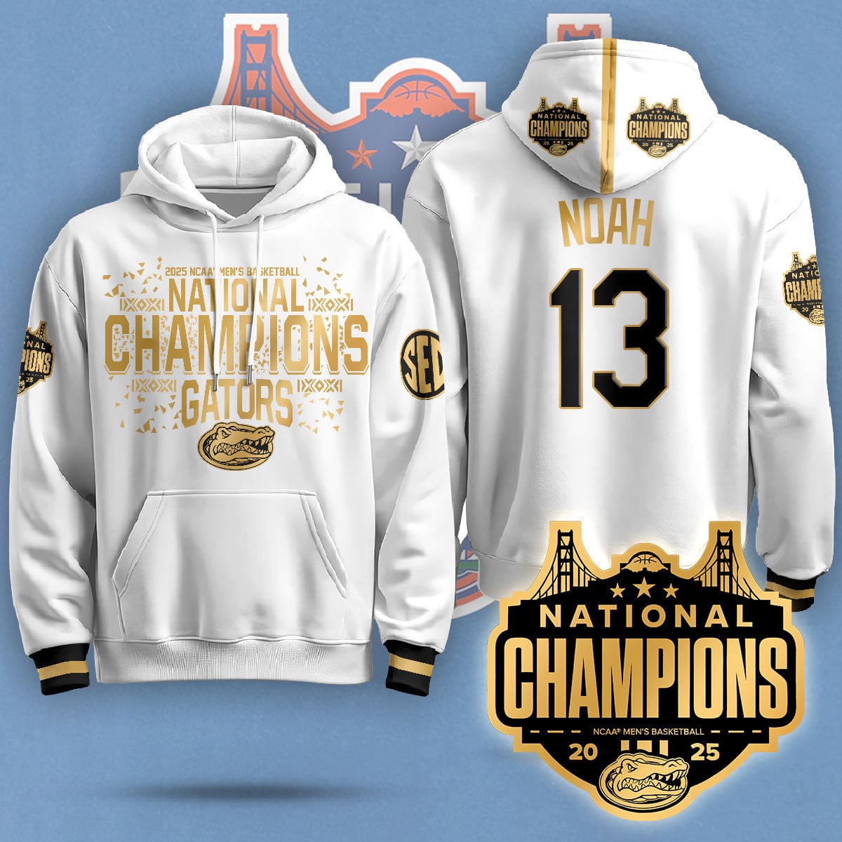 Florida Gators 2025 National Champions Basketball Hoodie N5 - Printed