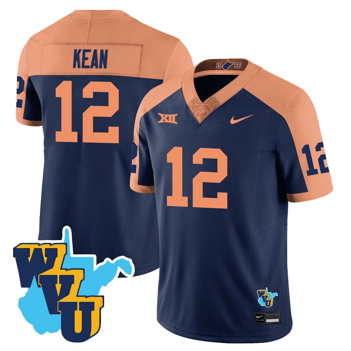 Men's West Virginia Mountaineers 1965-2025 Throwback Jersey - All Stitched