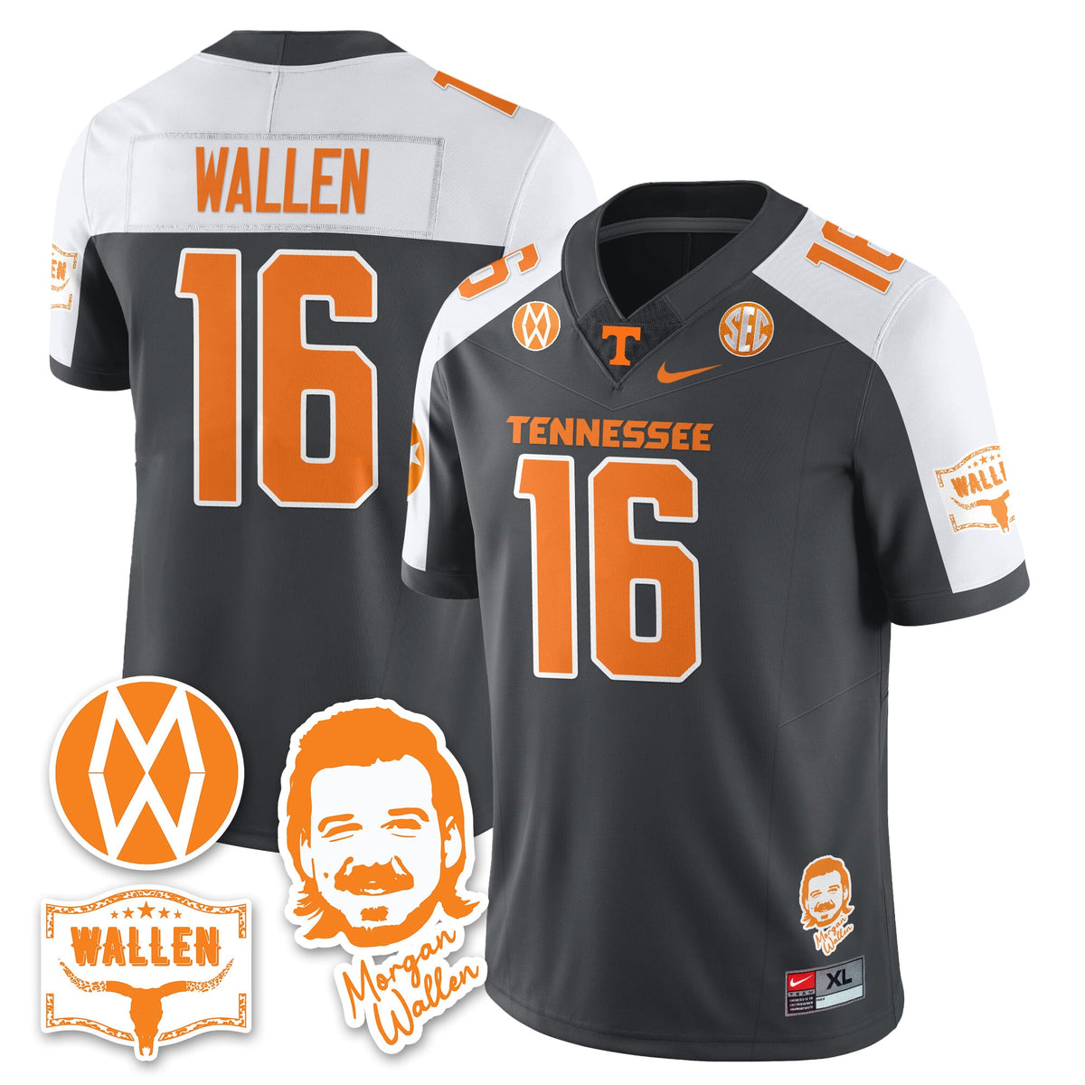 Men's Tennessee Volunteers Morgan Wallen 2025 Jersey - All Stitched
