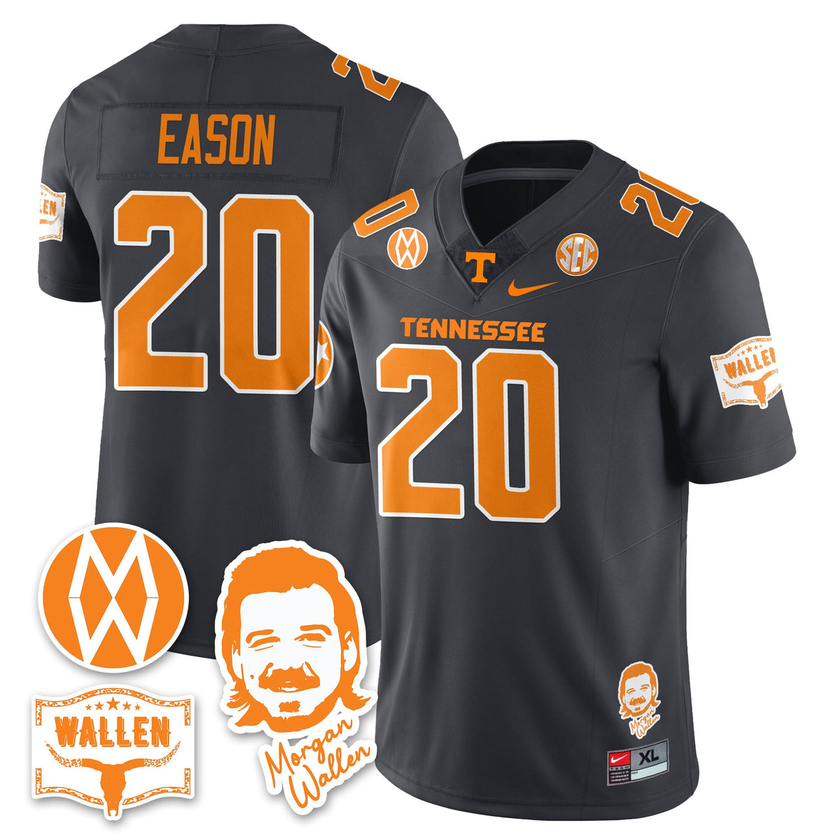 Men's Tennessee Volunteers Morgan Wallen 2025 Jersey - All Stitched