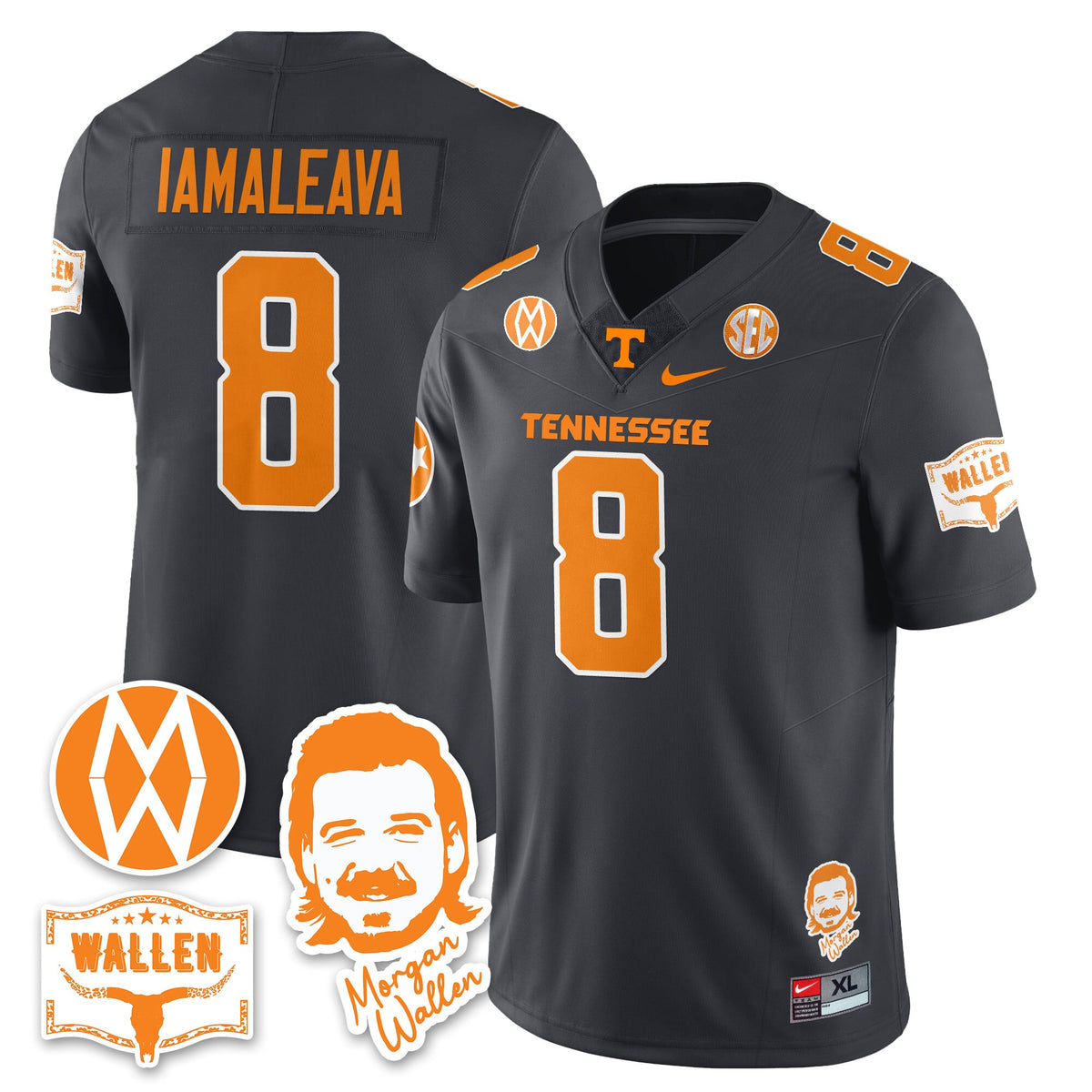 Men's Tennessee Volunteers Morgan Wallen 2025 Jersey - All Stitched