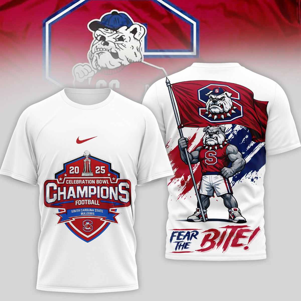 South Carolina State Bulldogs | Premium NCAA Celebration Bowl Champions 3D Shirt TD