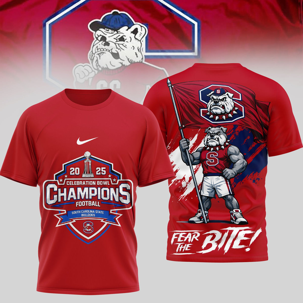South Carolina State Bulldogs | Premium NCAA Celebration Bowl Champions 3D Shirt TD