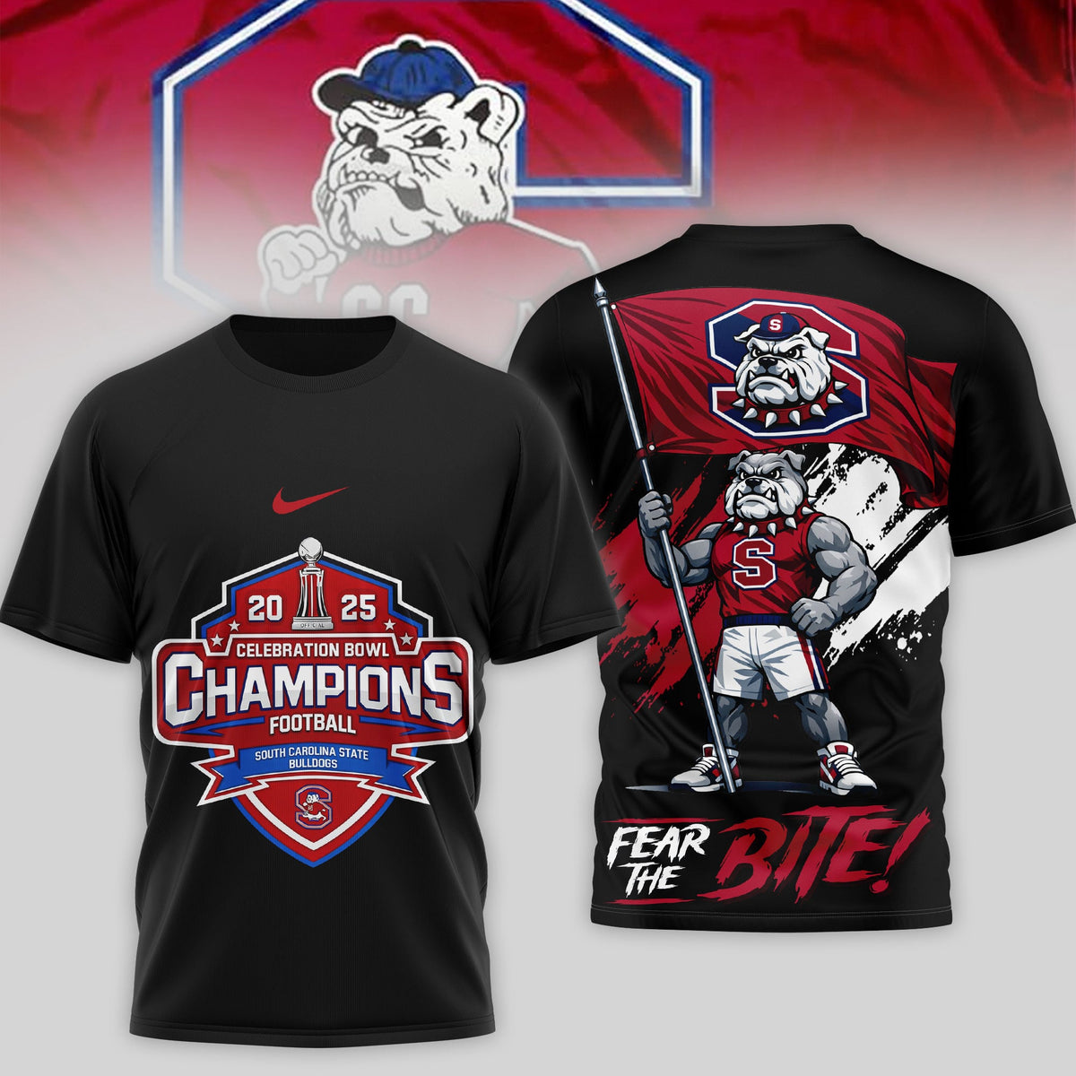 South Carolina State Bulldogs | Premium NCAA Celebration Bowl Champions 3D Shirt TD