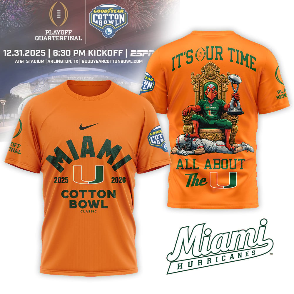 Miami Hurricanes | Premium NCAA 2025-2026 Cotton Bowl Champions Shirt MM