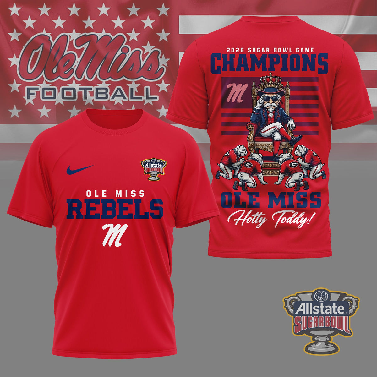 Ole Miss Rebels | Premium NCAA 2026 Sugar Bowl Game Champions Shirt NY