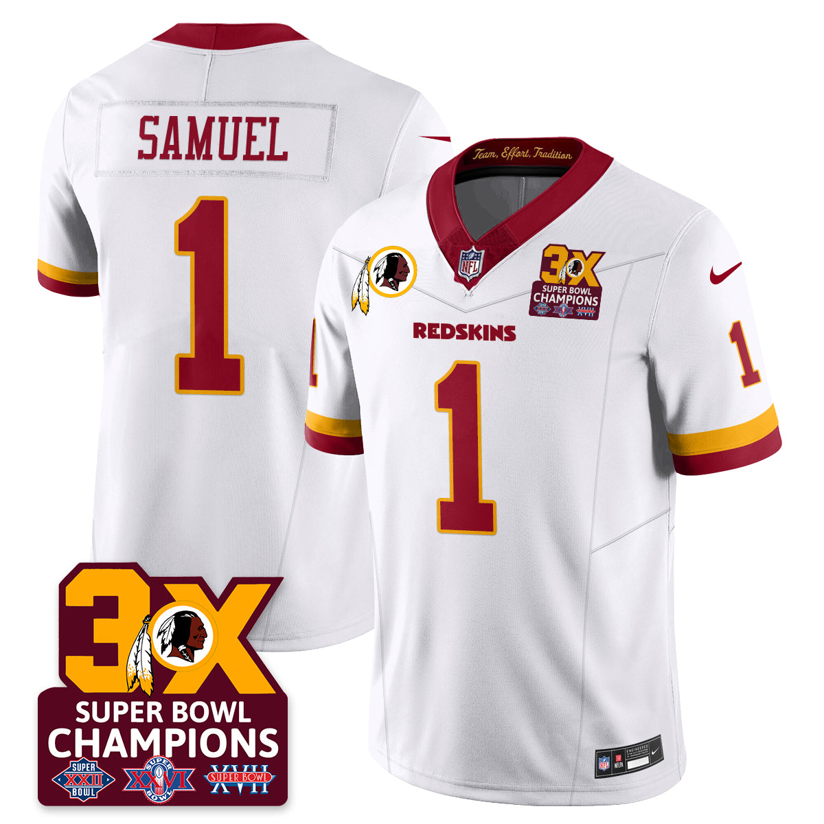 WAS 3-Time Champions Patch Vapor Limited Jersey