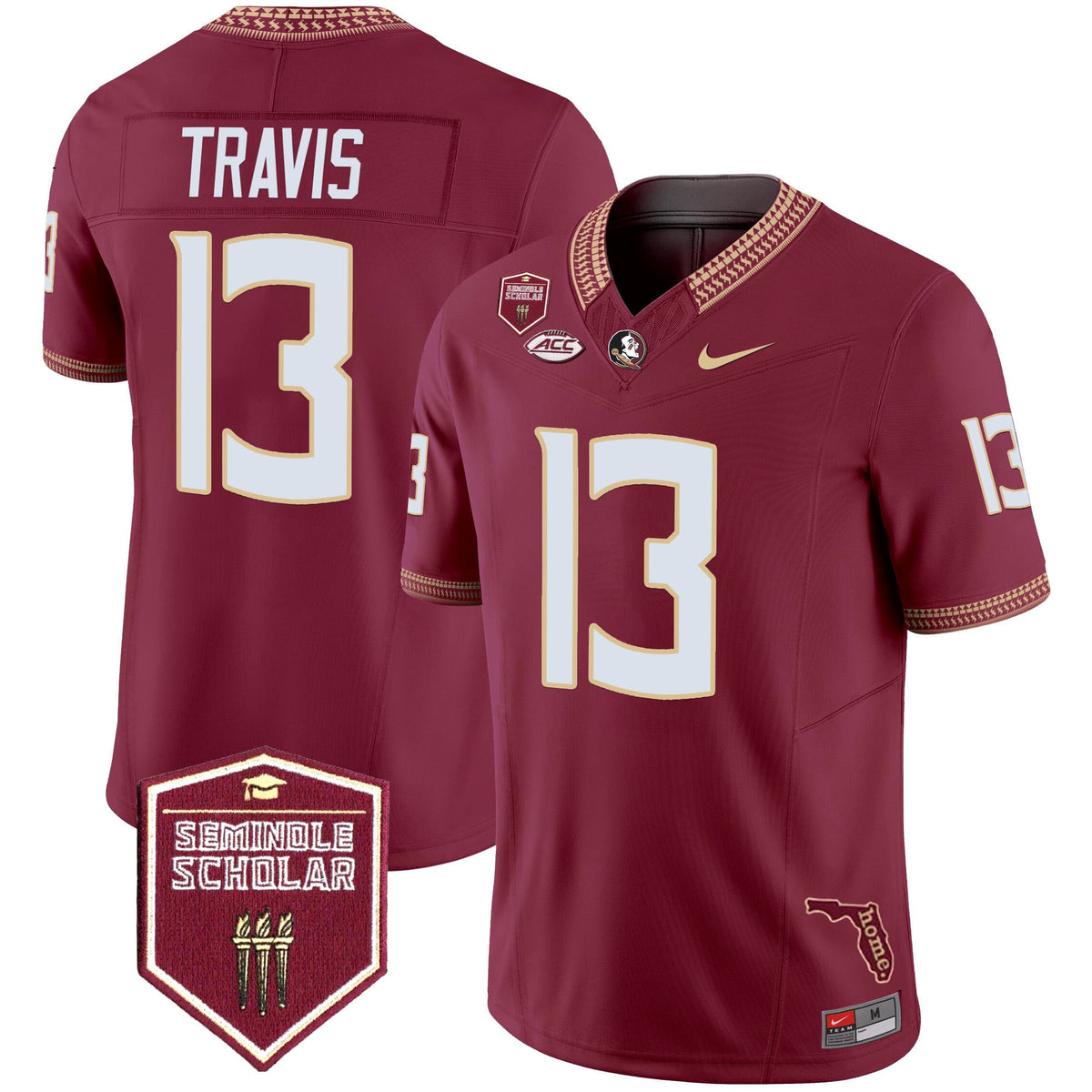Men's Florida State Seminoles 2025 Seminole Scholar Patch Vapor Limited Jersey - All Stitched
