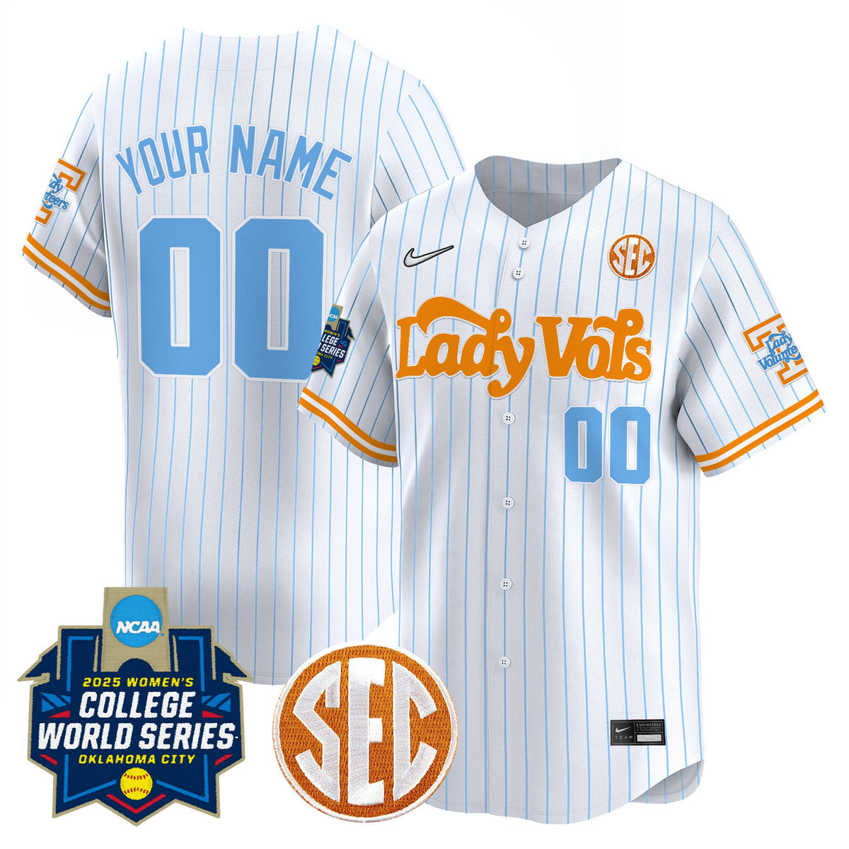 Tennessee Volunteers Softball 2025 World Series (WCWS) Vapor Premier Limited Custom Jersey - All Stitched