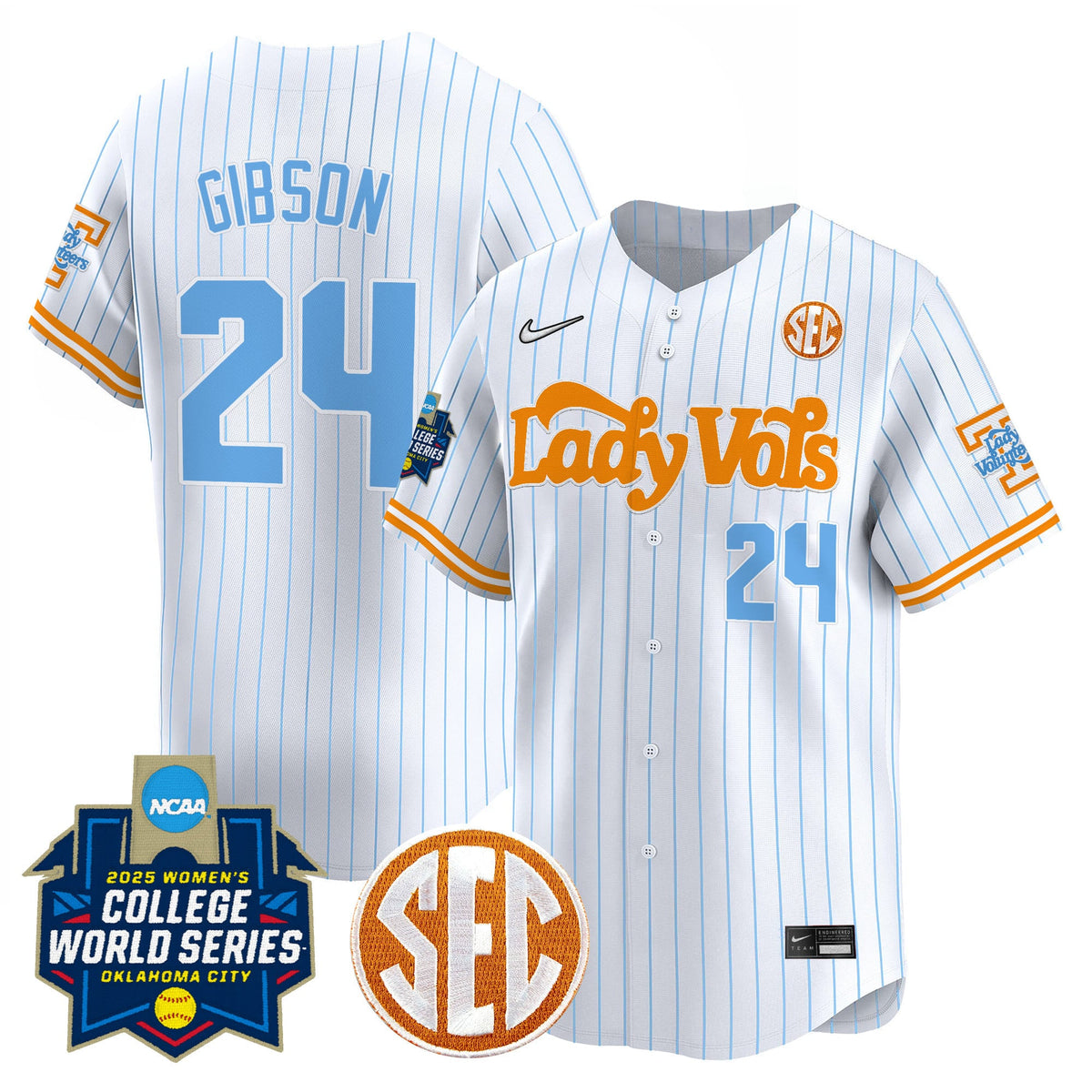 Men's Size - Tennessee Volunteers Softball 2025 World Series (WCWS) Vapor Premier Limited Jersey - All Stitched