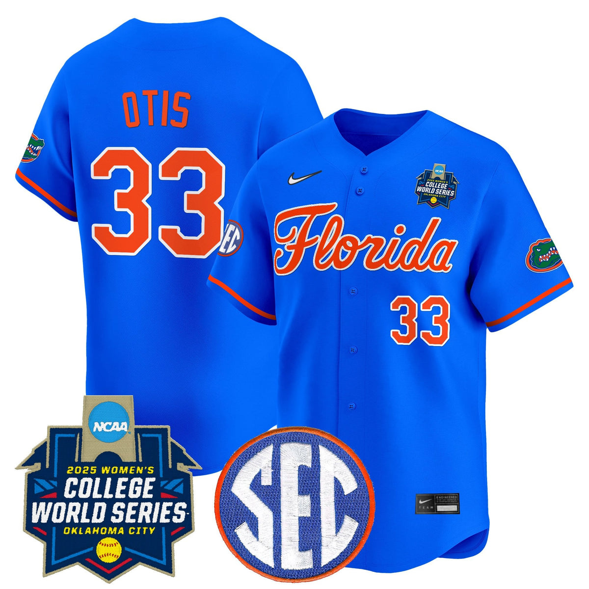 Men's Size - Florida Gators Softball 2025 World Series (WCWS) Vapor Premier Limited Jersey - All Stitched