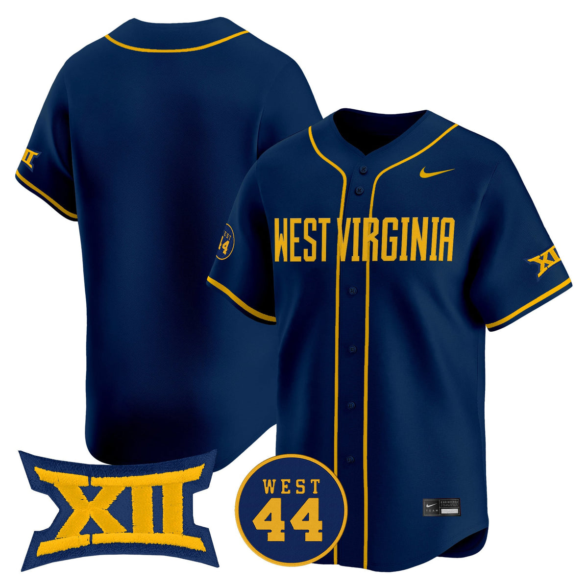 Men's West Virginia Mountaineers 2025 Vapor Premier Limited Jersey - All Stitched