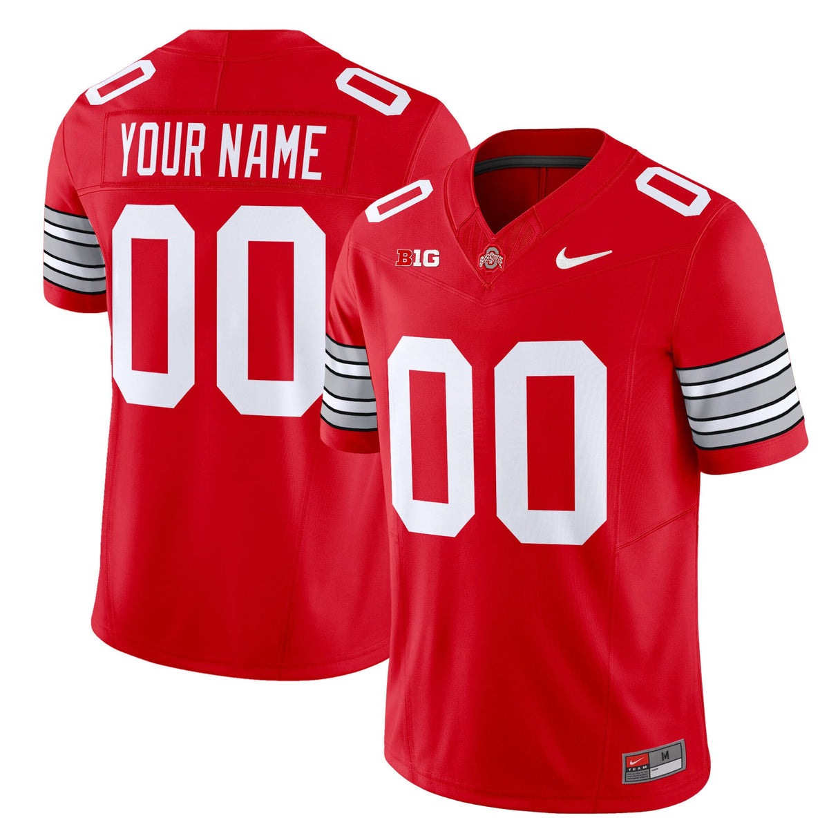 Ohio State Buckeyes 'Heritage Stripe' 2025/26 Vapor Limited Custom Jersey - All Stitched