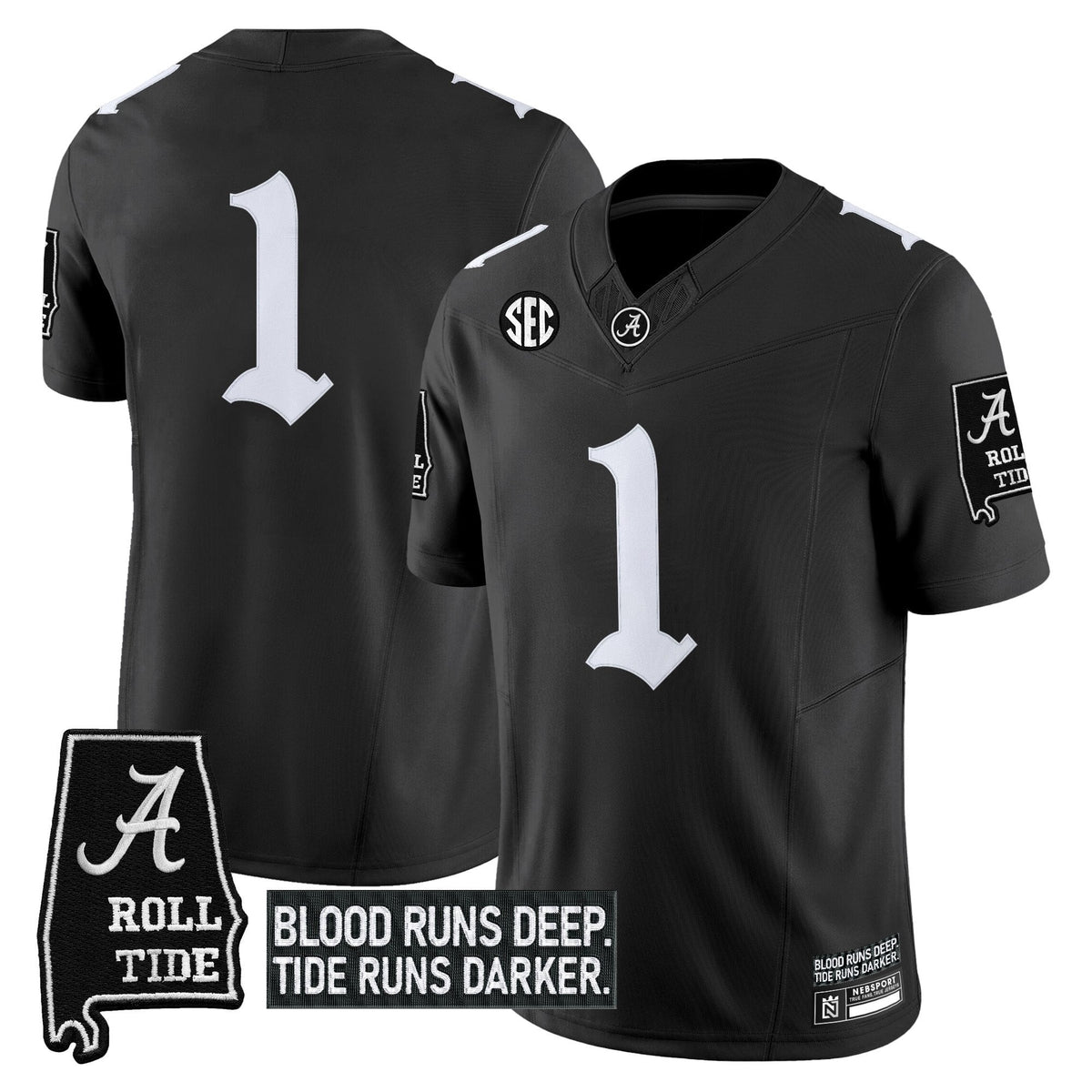 Men's Alabama Crimson Tide 'Gothic Bama Blood Edition' Vapor Limited Jersey - All Stitched