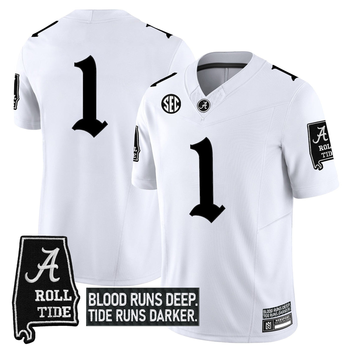 Men's Alabama Crimson Tide 'Gothic Bama Blood Edition' Vapor Limited Jersey - All Stitched