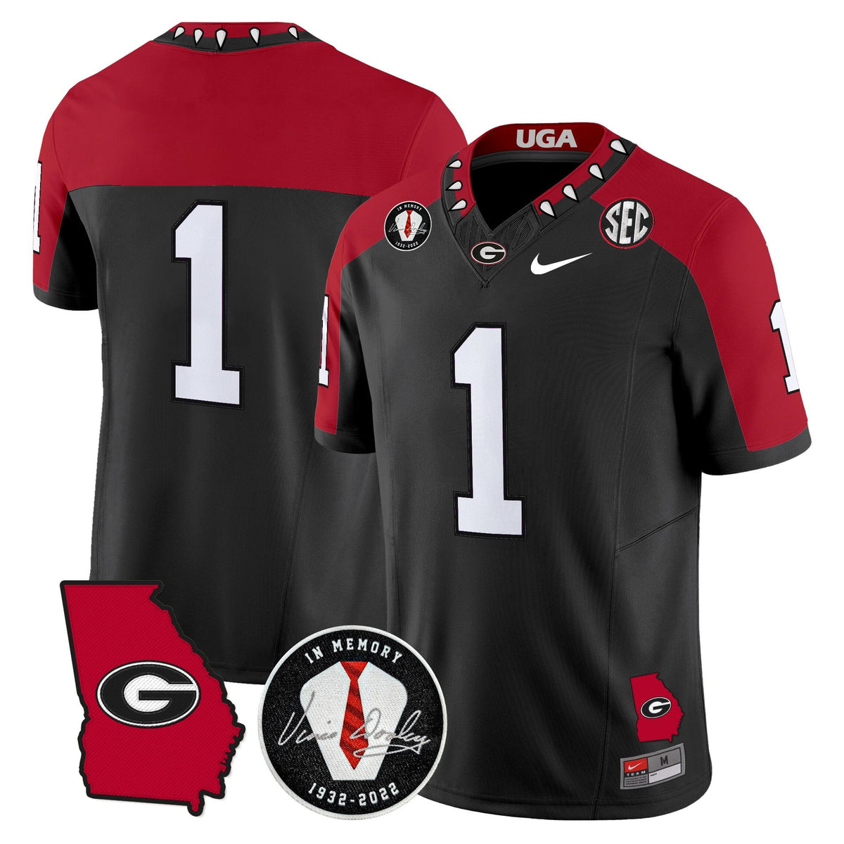 Men's Georgia Bulldogs 2025 Color Sleeves Vapor Limited Jersey - All Stitched