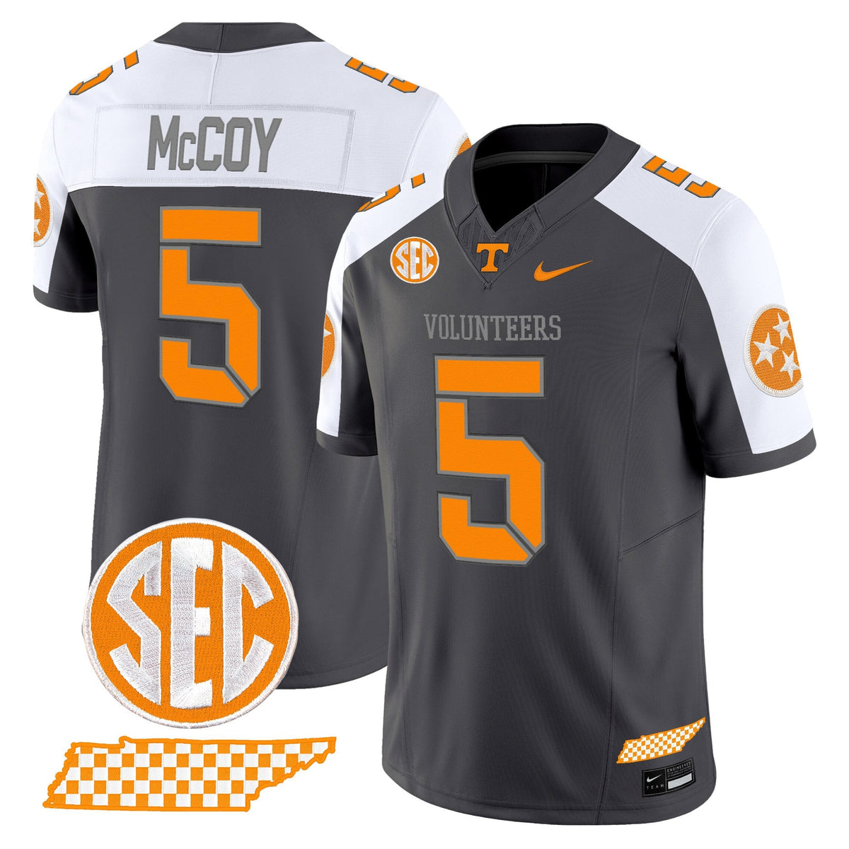 Men's Tennessee Volunteers 2025 'Smokey Grey Series' Vapor Limited Jersey V2 - All Stitched