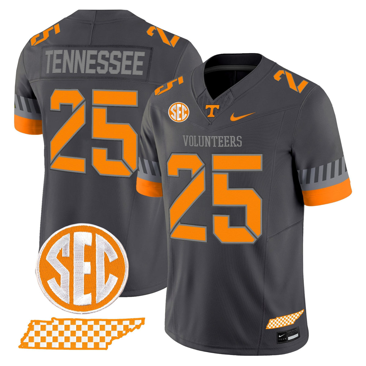 Men's Tennessee Volunteers 2025 'Smokey Grey Series' Vapor Limited Jersey V2 - All Stitched