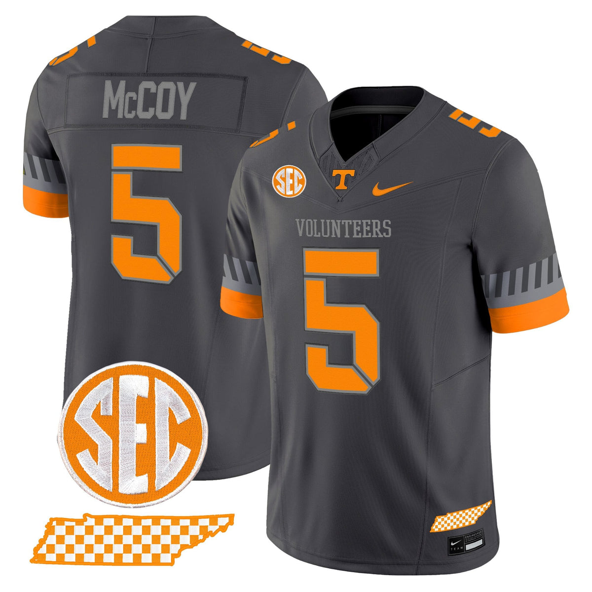 Men's Tennessee Volunteers 2025 'Smokey Grey Series' Vapor Limited Jersey V2 - All Stitched