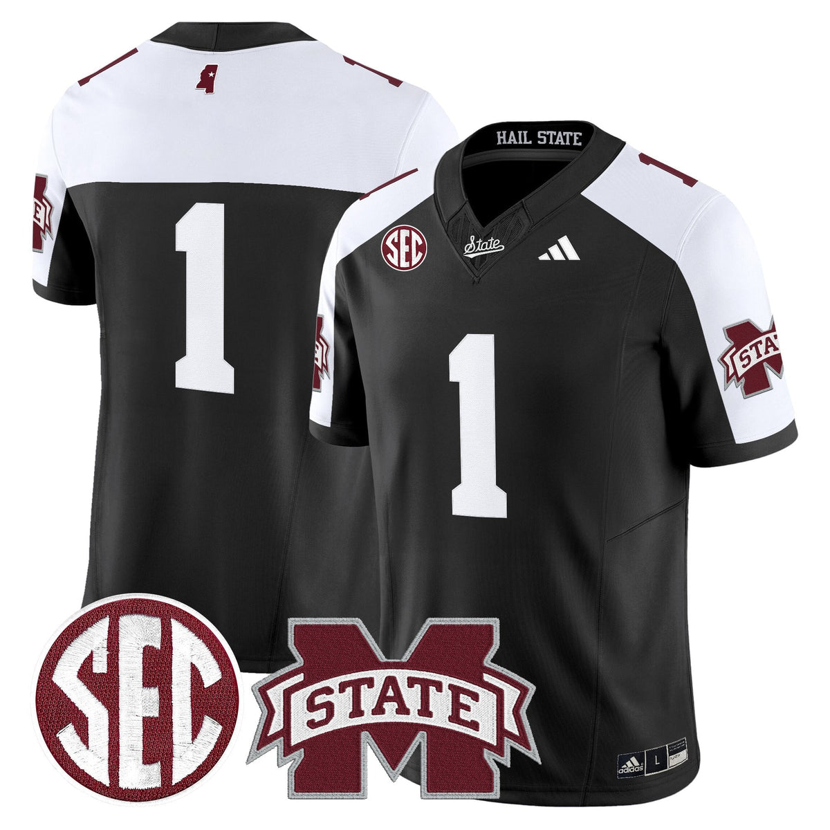 Men's Mississippi State Bulldogs 'Dark Mode' Vapor Limited Jersey - All Stitched