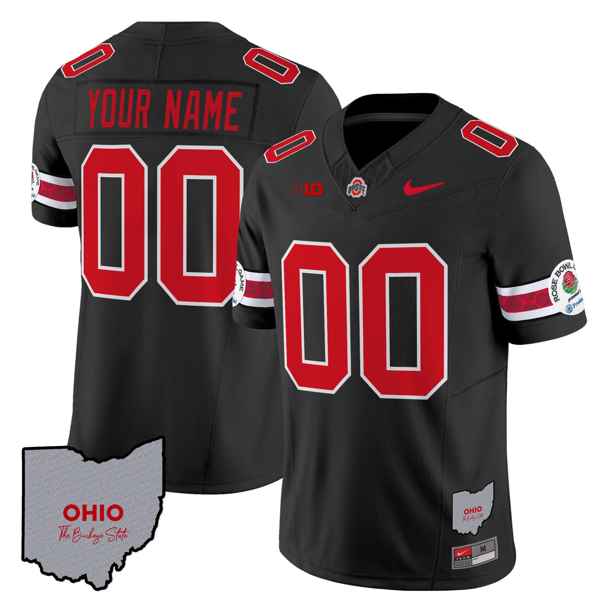 Ohio State Buckeyes Rose Bowl Vapor Limited Custom Jersey V3 - Stitched