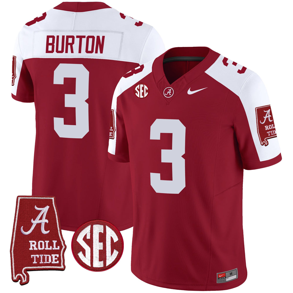 Men's Alabama Crimson Tide Vapor Limited Jersey V5 - Alabama Map - All Stitched