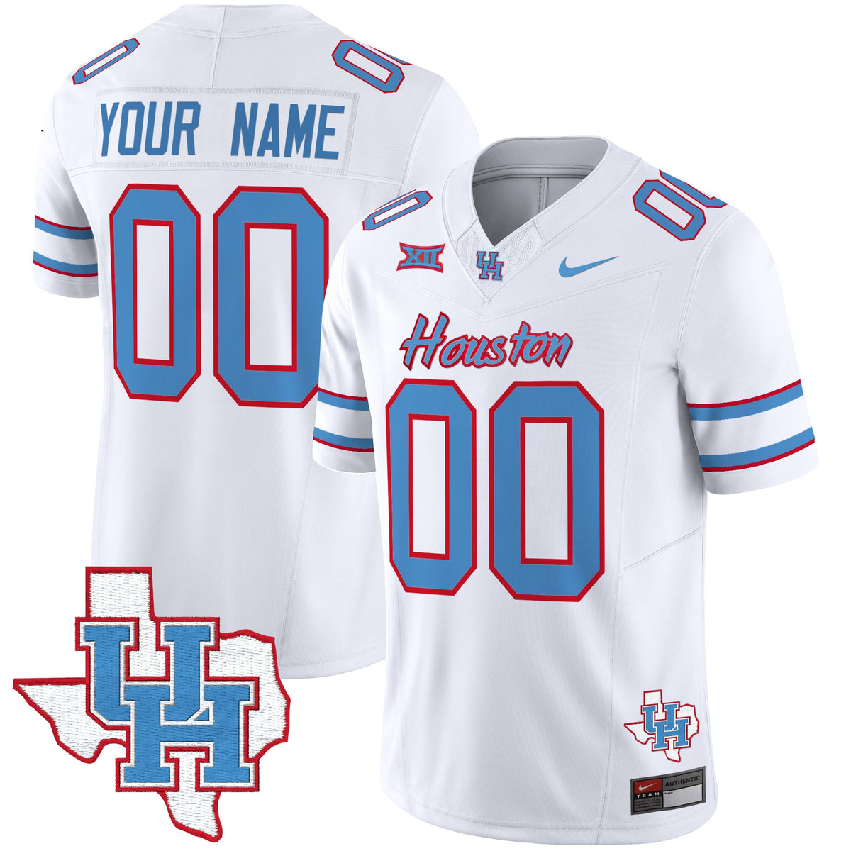 Houston Cougars 2024 Oilers Inspired Vapor Limited Custom Jersey - All Stitched