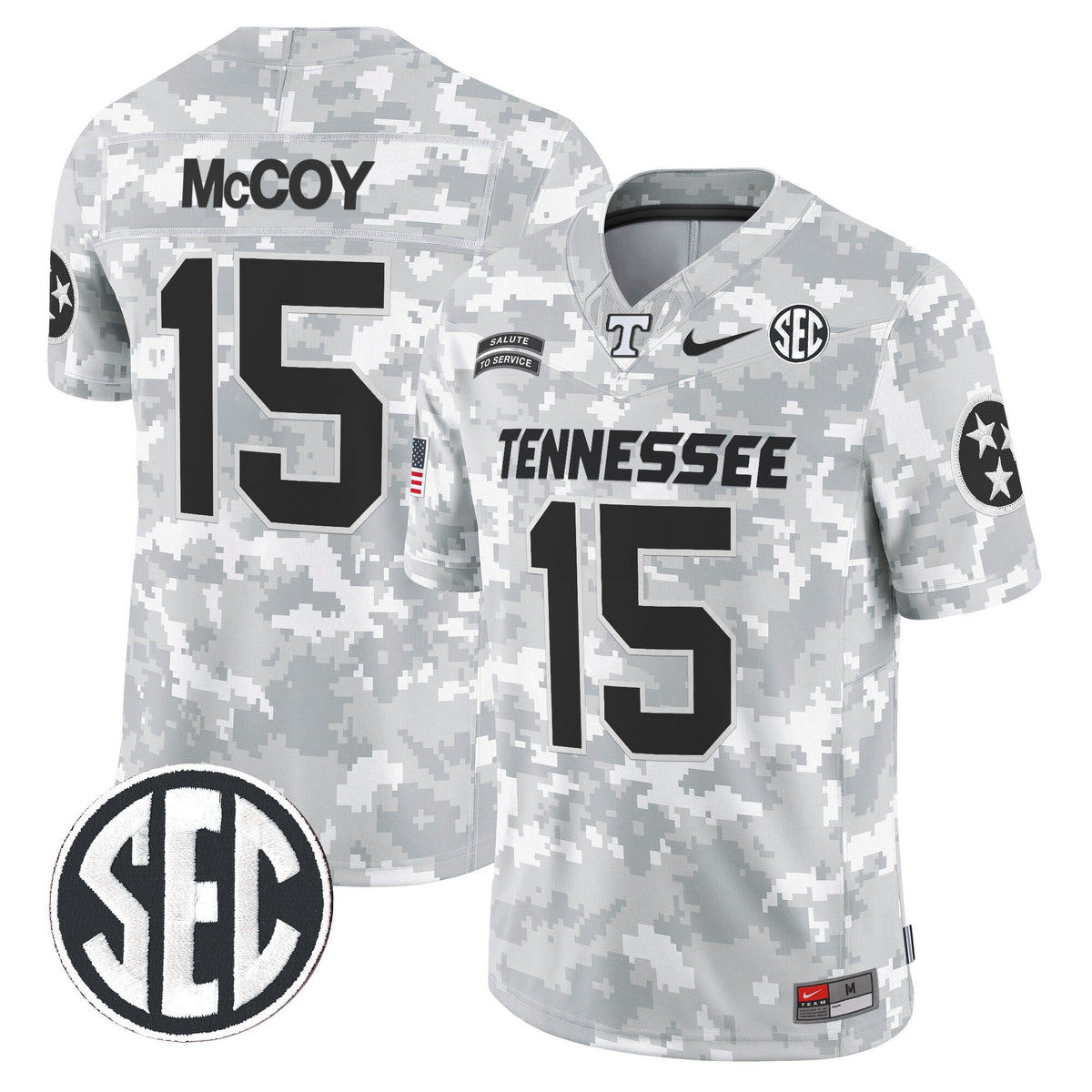Tennessee Volunteers 2024 Salute to Service Vapor Limited Jersey - Arctic Camo - All Stitched