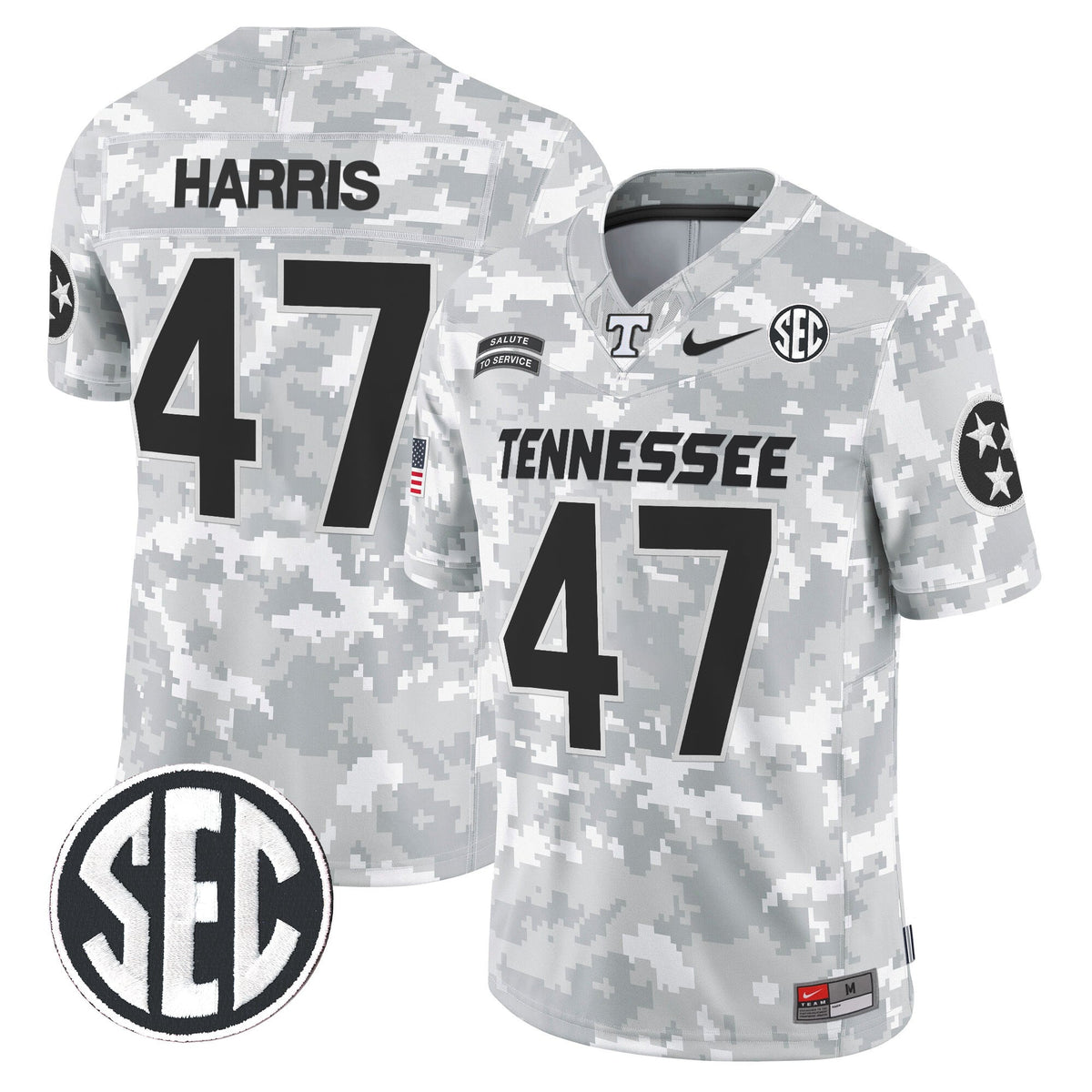 Tennessee Volunteers 2024 Salute to Service Vapor Limited Jersey - Arctic Camo - All Stitched