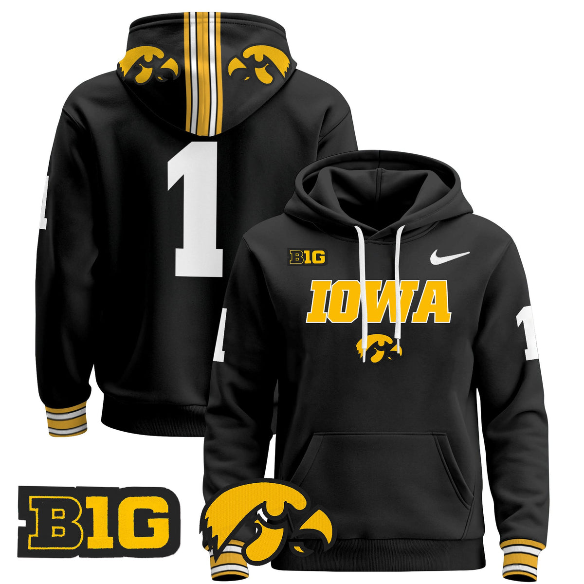Iowa Hawkeyes 2024 Pullover Hoodie V3