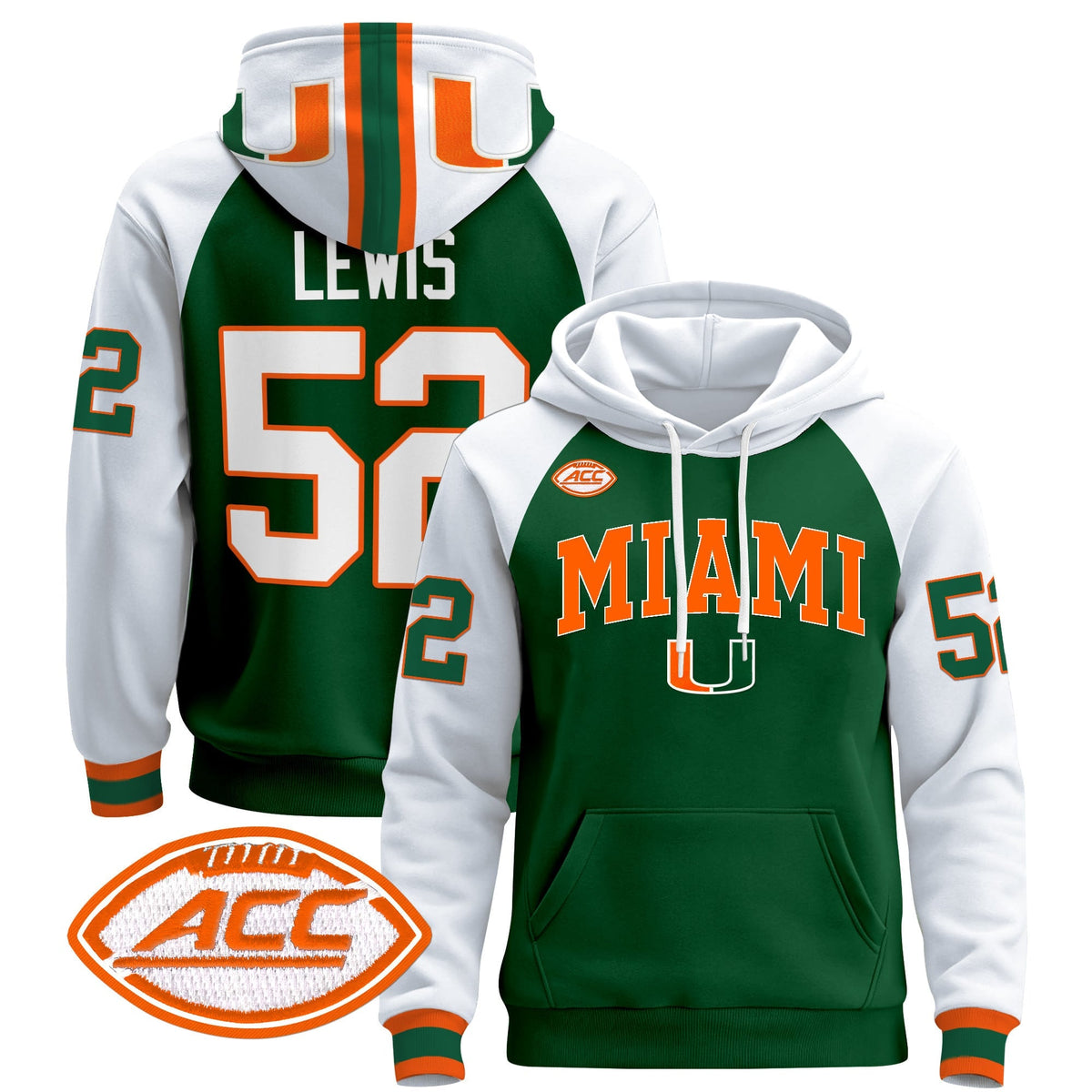 Miami Hurricanes 2024 Pullover Hoodie V2