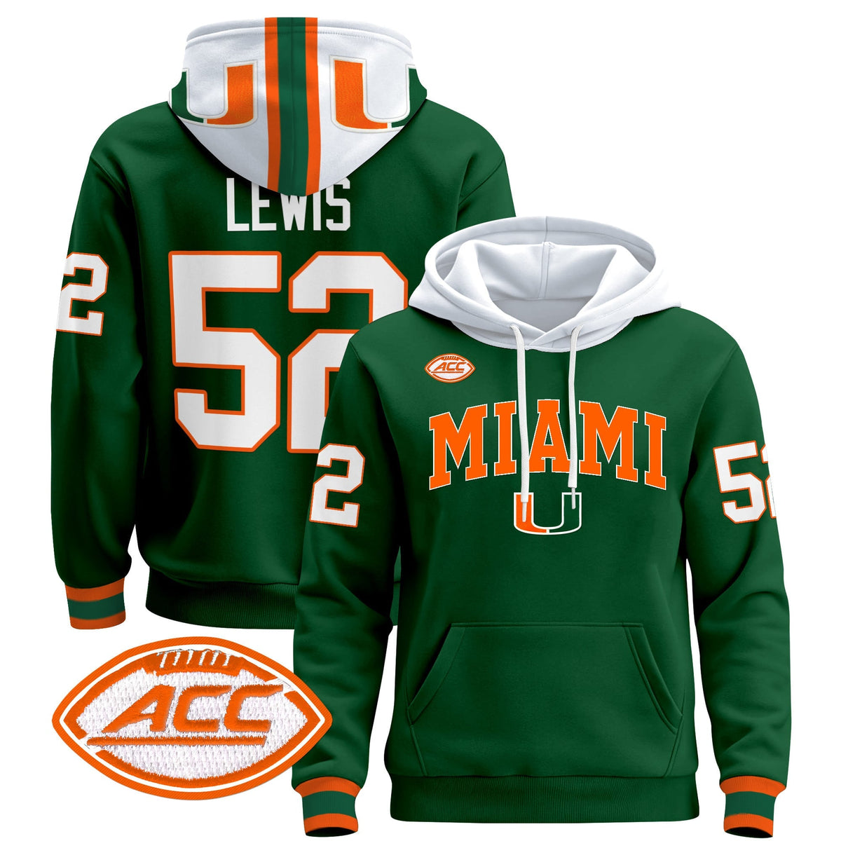 Miami Hurricanes 2024 Pullover Hoodie V2