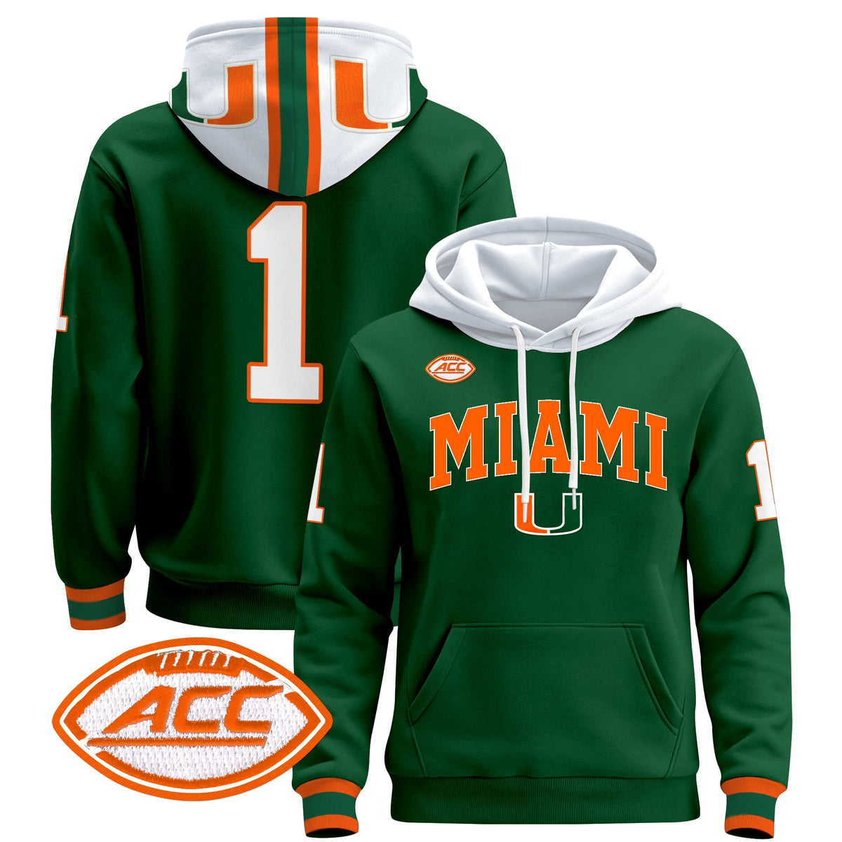 Miami Hurricanes 2024 Pullover Hoodie V2