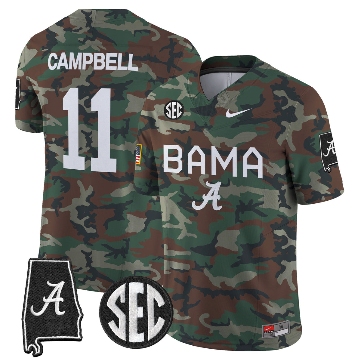 Alabama Crimson Tide 2024 Military Vapor Limited Jersey - All Stitched