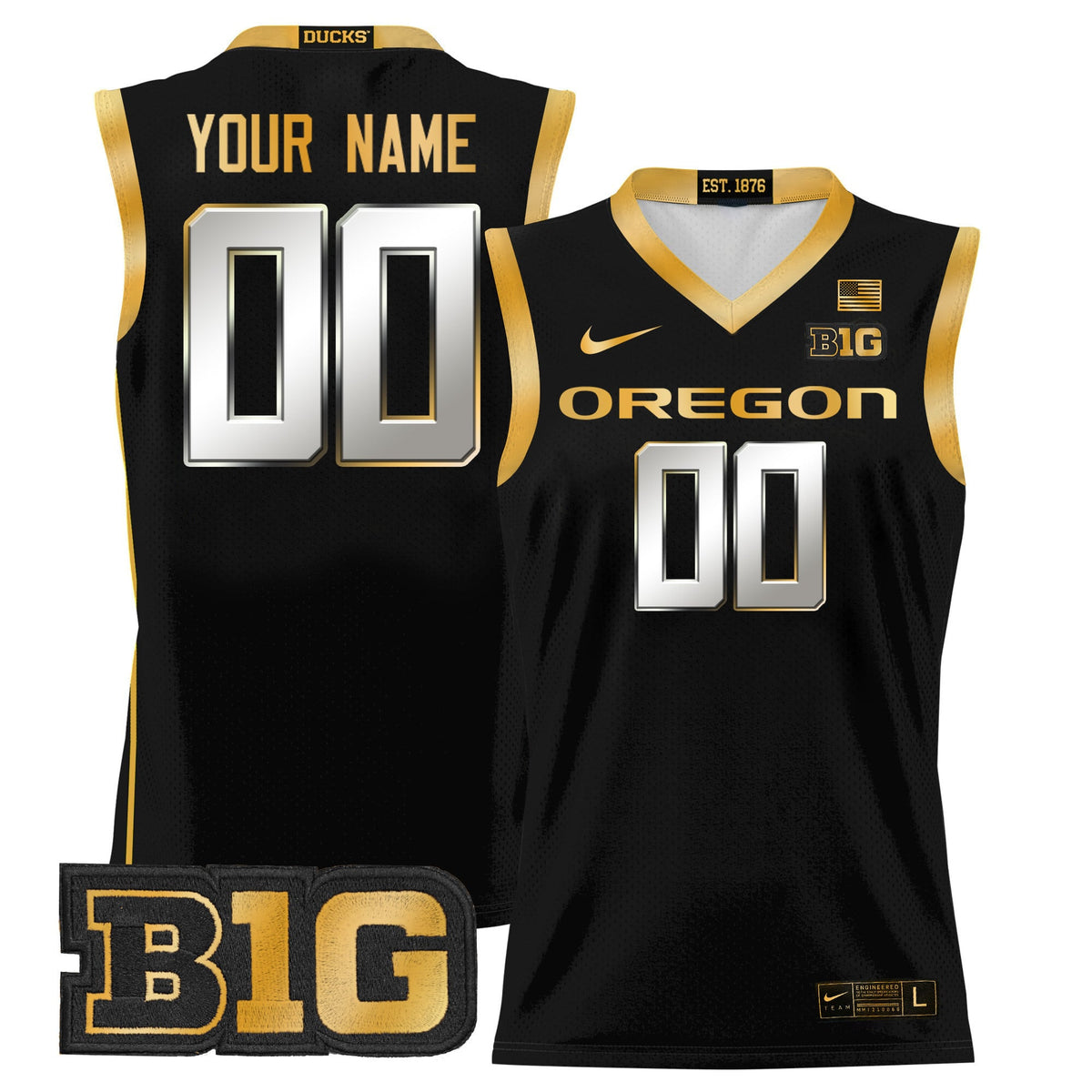 Oregon Ducks 2024 Lightweight Basketball Custom Jersey - All Stitched