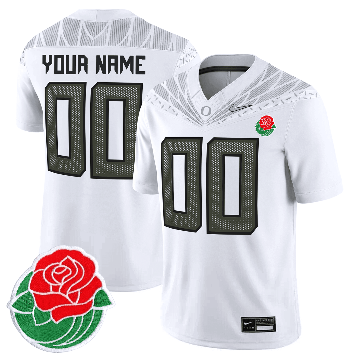Oregon Ducks Rose Bowl Patch Vapor Limited Custom Jersey - All Stitched