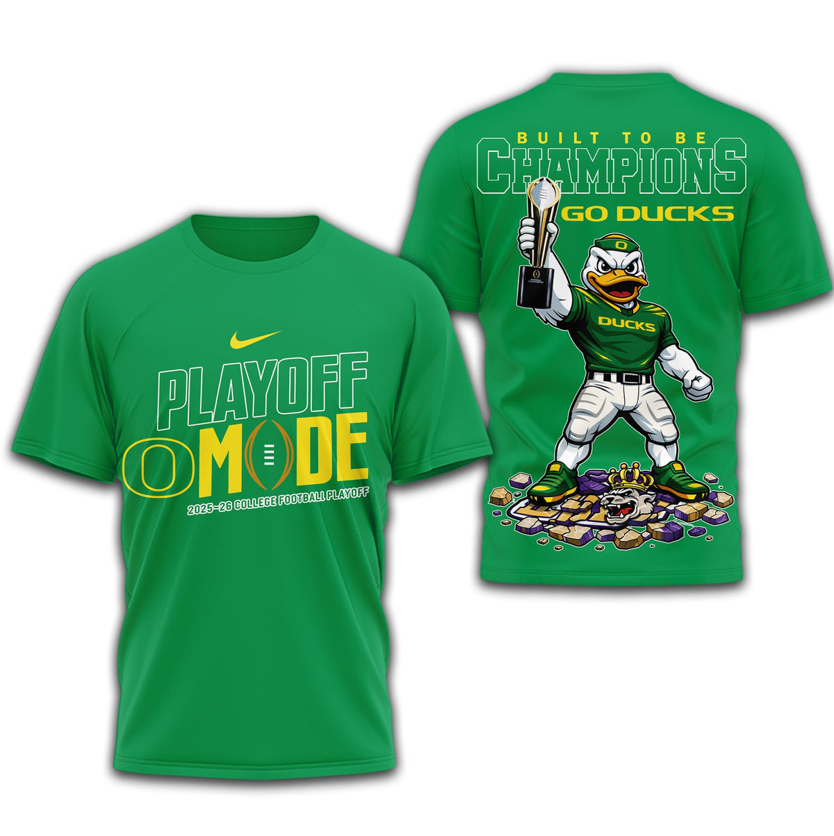 Oregon Ducks | Premium NCAA Built to Be Champions 3D T-Shirt TD